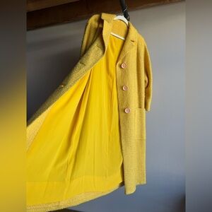 Vintage Marigold Yellow Vintage Tweed Coat 8